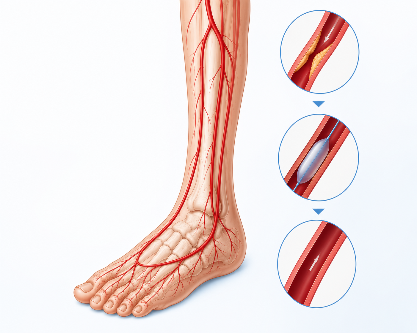 Diabetic foot treatment and vascular care